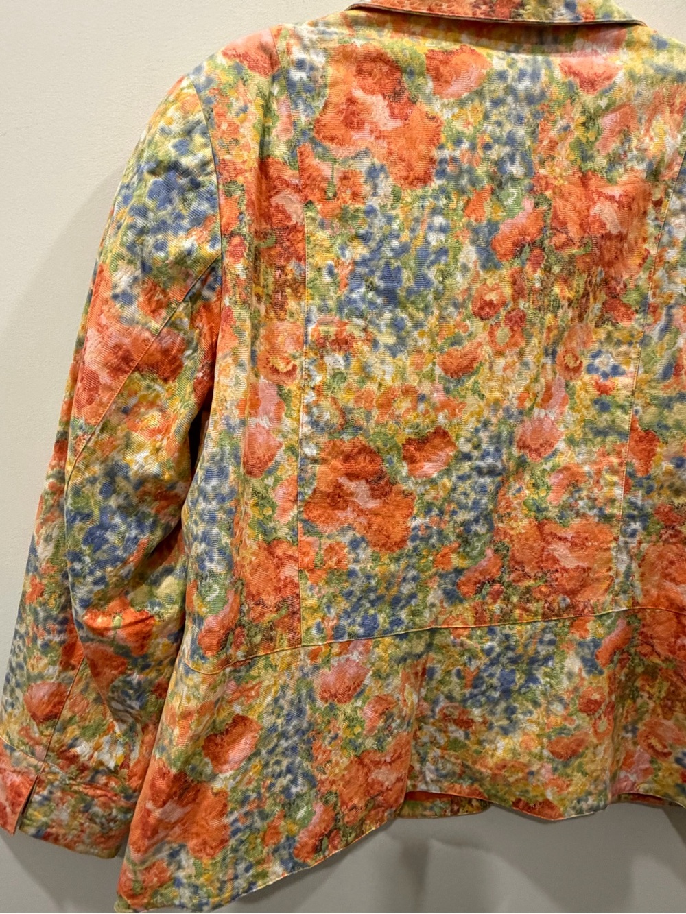 Coldwater Creek Multicolor Floral-Print butter yellow Button-Down Jacket blazer - Picture 13 of 13